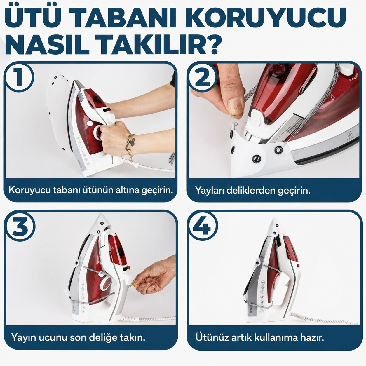 Alosa® Ütü Tabanı Koruyucu – Kumaş Koruyucu Delikli Ütü Aparatı