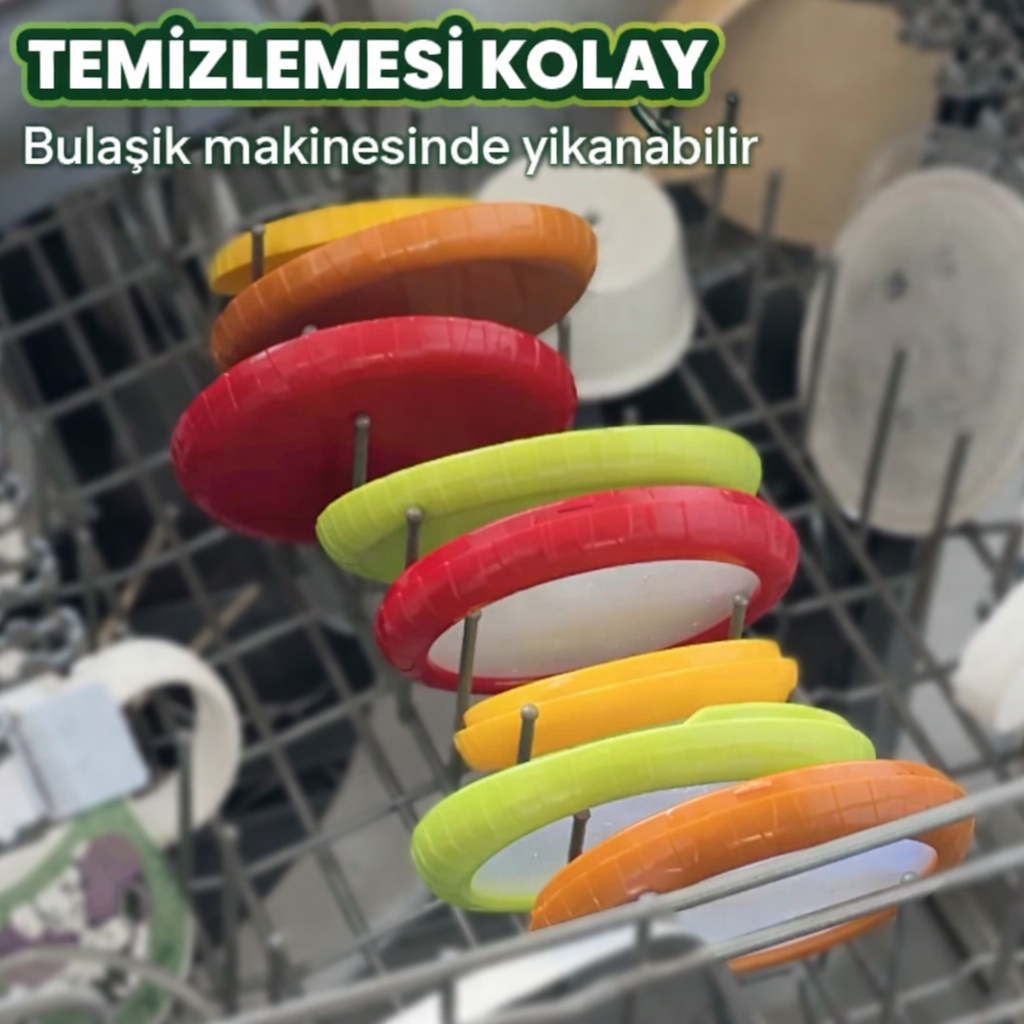 FridgePod – Meyve & Sebzeler İçin Silikon Taze Tutucu Kapak Seti