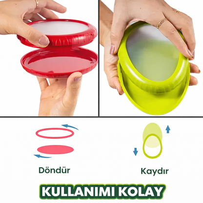 FridgePod – Meyve & Sebzeler İçin Silikon Taze Tutucu Kapak Seti