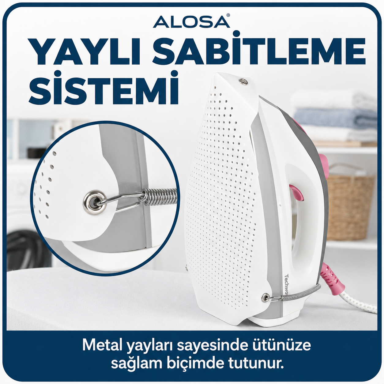 Alosa® Ütü Tabanı Koruyucu – Kumaş Koruyucu Delikli Ütü Aparatı